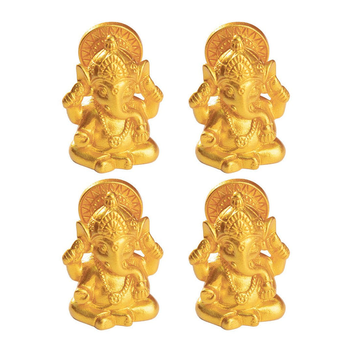 Golden Elephant Trunk God Wealth Figurine - BuddhaEnergyHealing