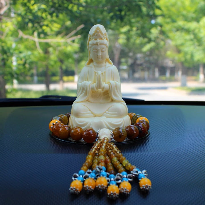 Guanyin Buddha Car Decoration for Safety and Blessing - BuddhaEnergyHealing