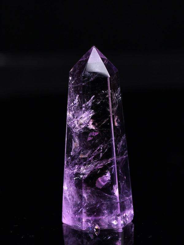 High Quality Natural Amethyst Crystal Column Ornaments Calm Energy - BuddhaEnergyHealing