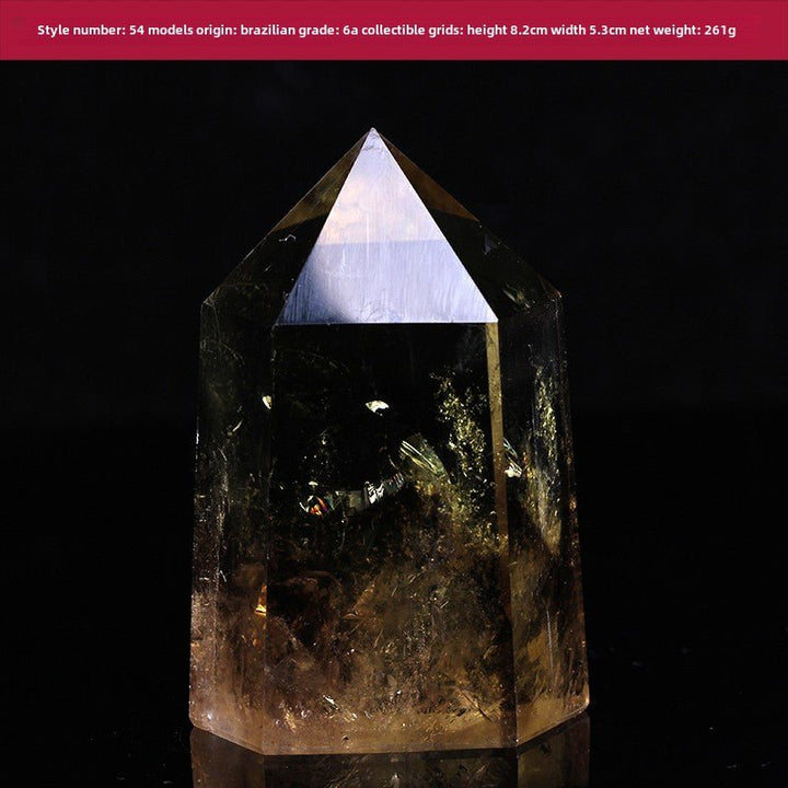 High Quality Natural Yellow Crystal Column Meditation Fortune Desktop Decoration - BuddhaEnergyHealing