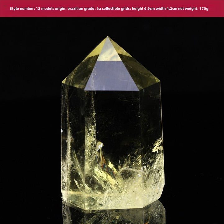 High Quality Natural Yellow Crystal Column Meditation Fortune Desktop Decoration - BuddhaEnergyHealing