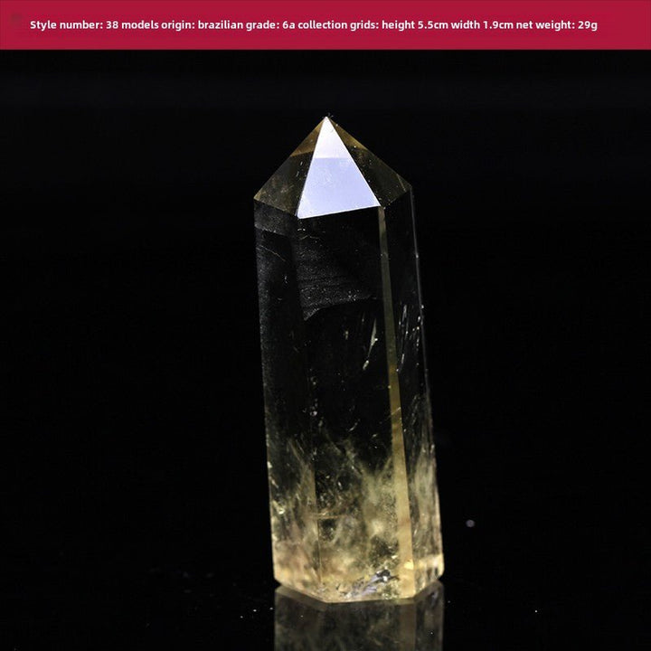 High Quality Natural Yellow Crystal Column Meditation Fortune Desktop Decoration - BuddhaEnergyHealing