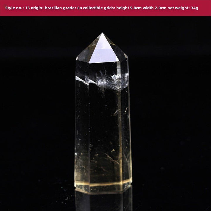 High Quality Natural Yellow Crystal Column Meditation Fortune Desktop Decoration - BuddhaEnergyHealing