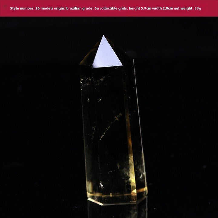 High Quality Natural Yellow Crystal Column Meditation Fortune Desktop Decoration - BuddhaEnergyHealing