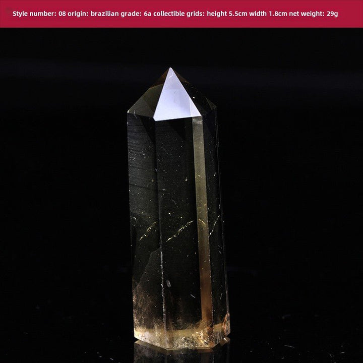 High Quality Natural Yellow Crystal Column Meditation Fortune Desktop Decoration - BuddhaEnergyHealing