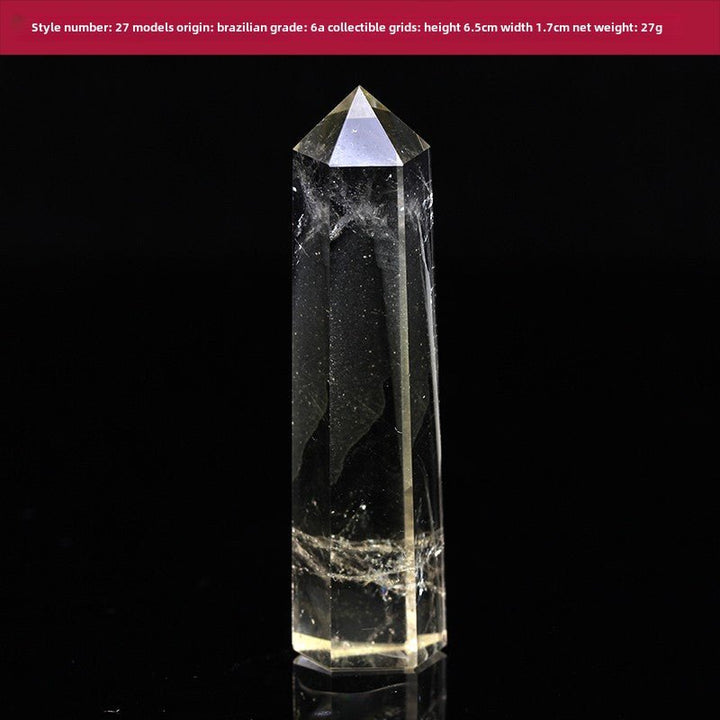 High Quality Natural Yellow Crystal Column Meditation Fortune Desktop Decoration - BuddhaEnergyHealing