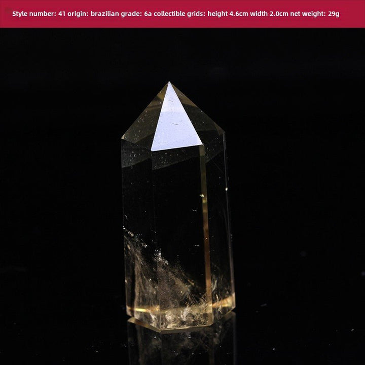 High Quality Natural Yellow Crystal Column Meditation Fortune Desktop Decoration - BuddhaEnergyHealing