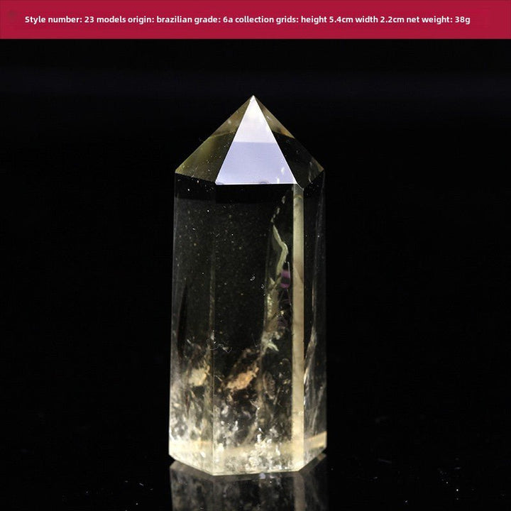High Quality Natural Yellow Crystal Column Meditation Fortune Desktop Decoration - BuddhaEnergyHealing