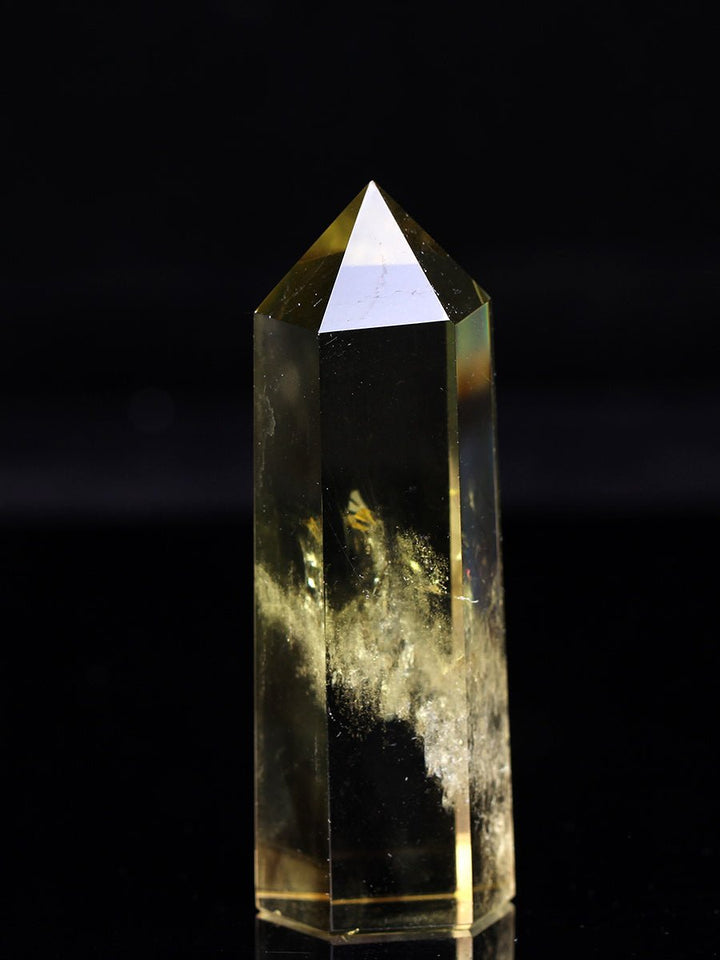 High Quality Natural Yellow Crystal Column Meditation Fortune Desktop Decoration - BuddhaEnergyHealing