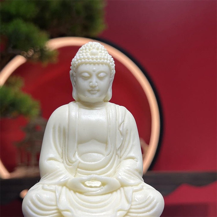 Ivory Nut Vairocana Buddha Statue Meditation Energy - BuddhaEnergyHealing