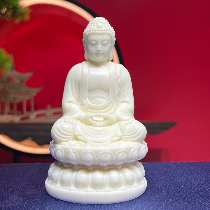 Ivory Nut Vairocana Buddha Statue Meditation Energy - BuddhaEnergyHealing