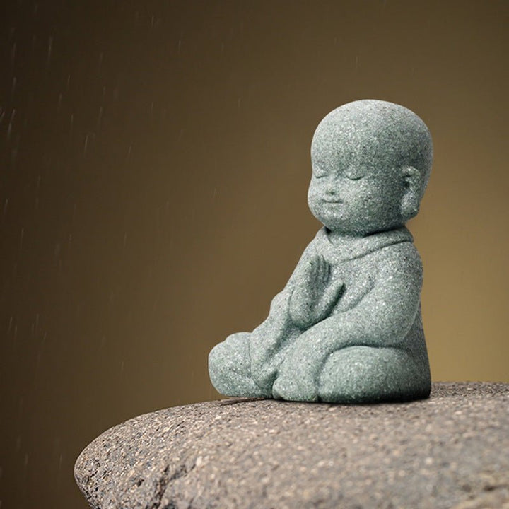 Mini Bald Monk Calm Peace Decoration - BuddhaEnergyHealing