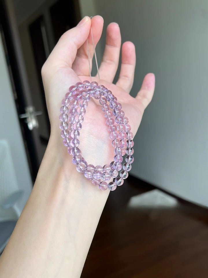 Natural Amethyst Bracelet Purple Crystal Calm Meditation Wealth Energy Bracelet - BuddhaEnergyHealing