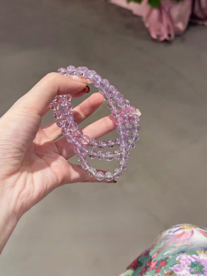 Natural Amethyst Bracelet Purple Crystal Calm Meditation Wealth Energy Bracelet - BuddhaEnergyHealing