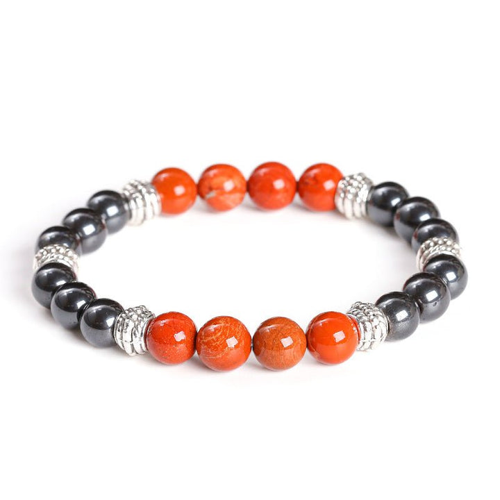 Natural Black Gallstone Map Stone Bracelet - BuddhaEnergyHealing