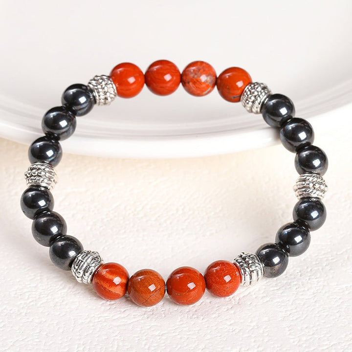 Natural Black Gallstone Map Stone Bracelet - BuddhaEnergyHealing