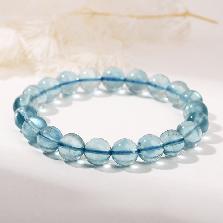 Natural Blue Fluorite Calm Bracelet - BuddhaEnergyHealing