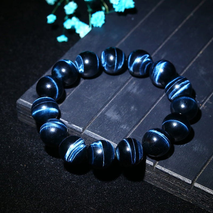 Natural Blue Tigerite Protection Energy Bracelet - BuddhaEnergyHealing