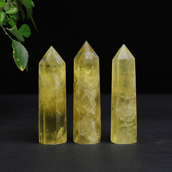 Natural Citrine Column Wealth Ornaments - BuddhaEnergyHealing