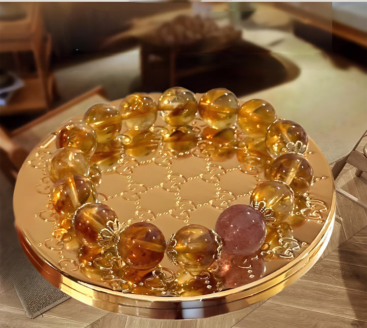 Natural Citrine Money Drawing and Luck Changing Crystal Bracelet - BuddhaEnergyHealing