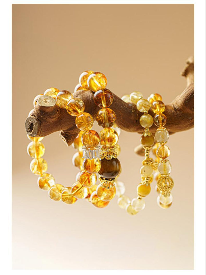 Natural Citrine Money Drawing and Luck Changing Crystal Bracelet - BuddhaEnergyHealing