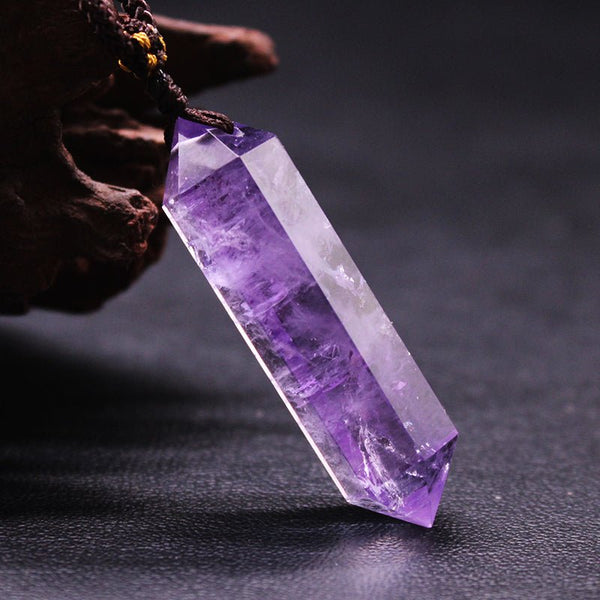 Natural Crystal Column Pendant Healing Energy - BuddhaEnergyHealing