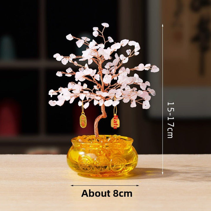 Natural Crystal Rich Tree Wealth Energy Home Decoration - BuddhaEnergyHealing
