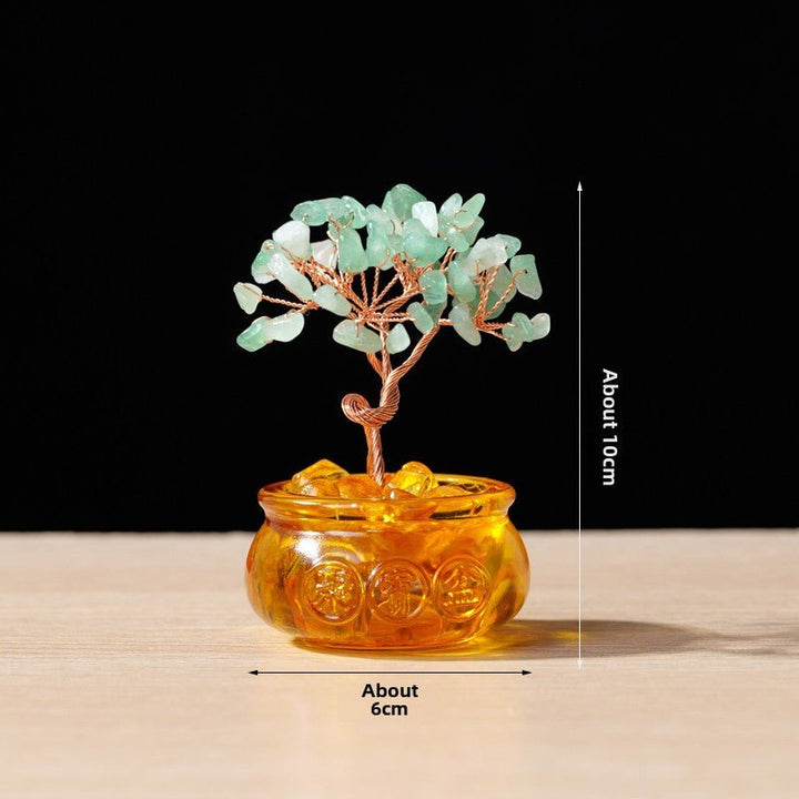 Natural Crystal Rich Tree Wealth Energy Home Decoration - BuddhaEnergyHealing