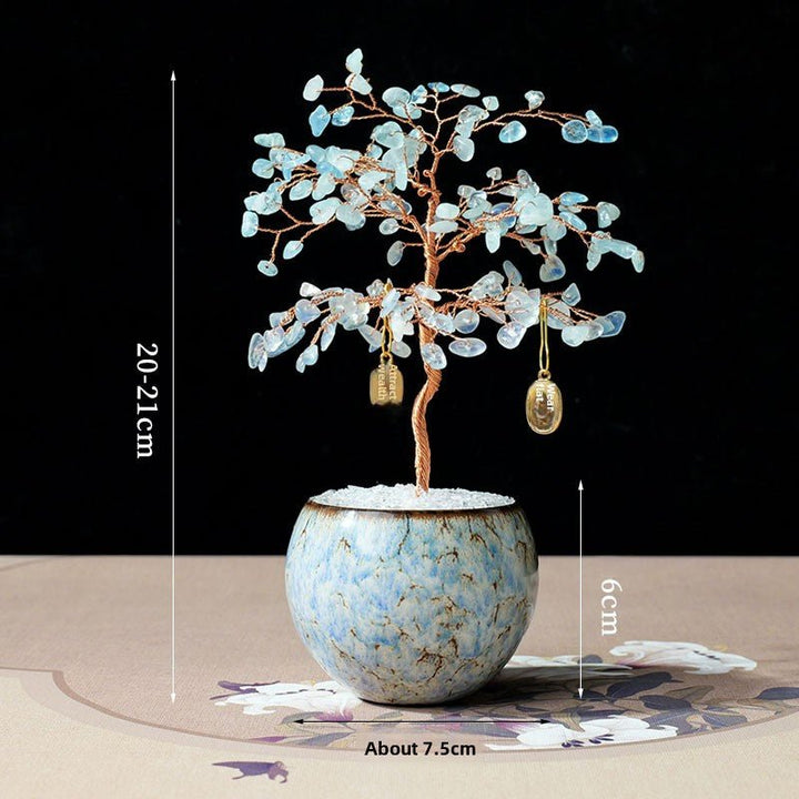 Natural Crystal Rich Tree Wealth Energy Home Decoration - BuddhaEnergyHealing