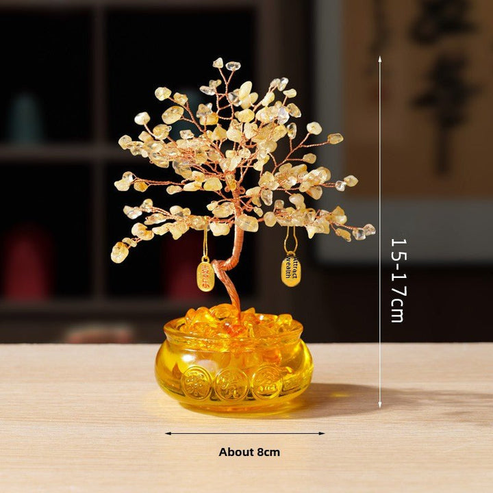 Natural Crystal Rich Tree Wealth Energy Home Decoration - BuddhaEnergyHealing