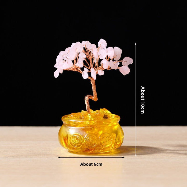 Natural Crystal Rich Tree Wealth Energy Home Decoration - BuddhaEnergyHealing