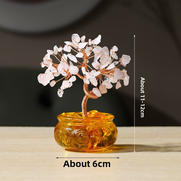 Natural Crystal Rich Tree Wealth Energy Home Decoration - BuddhaEnergyHealing