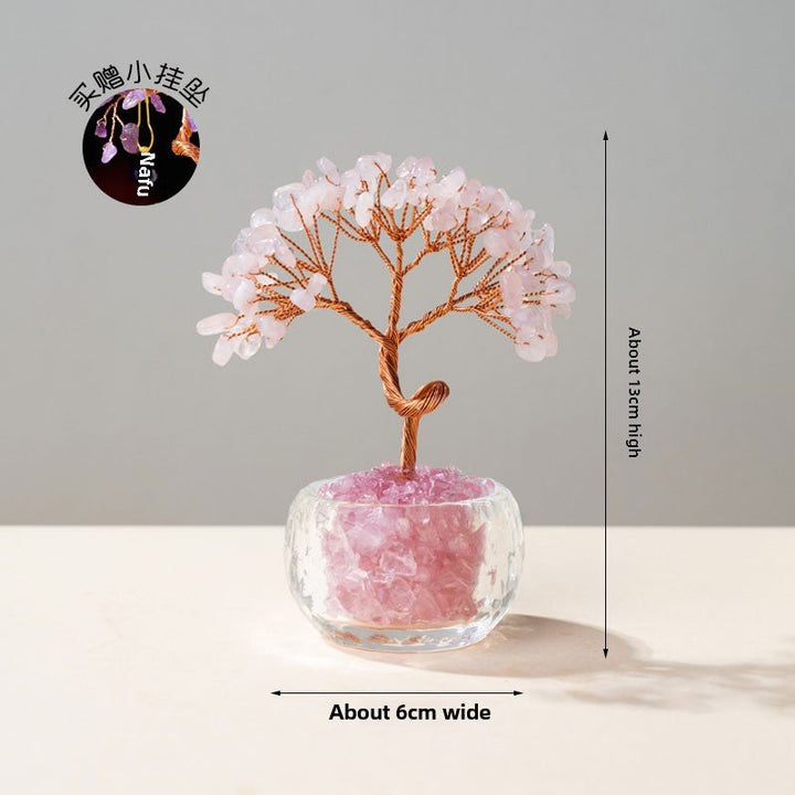 Natural Crystal Rich Tree Wealth Energy Home Decoration - BuddhaEnergyHealing