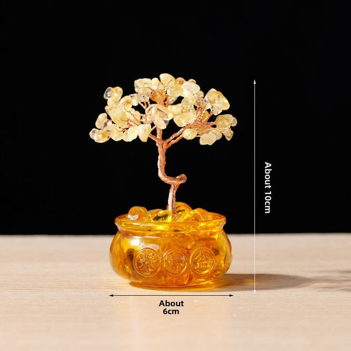 Natural Crystal Rich Tree Wealth Energy Home Decoration - BuddhaEnergyHealing