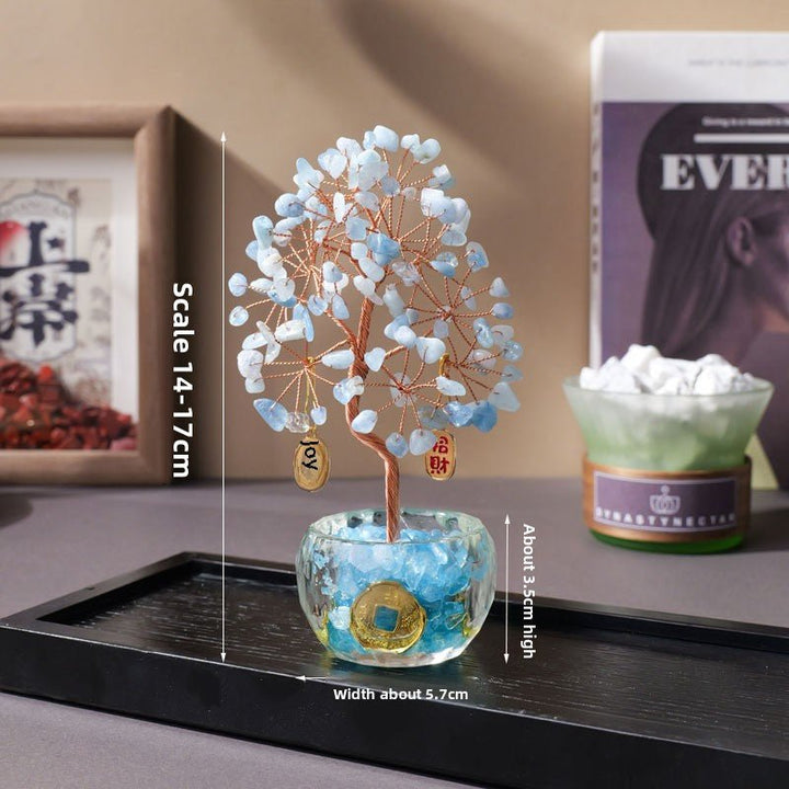 Natural Crystal Rich Tree Wealth Energy Home Decoration - BuddhaEnergyHealing