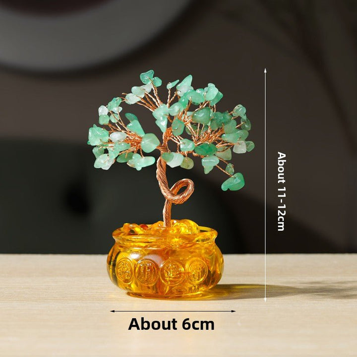 Natural Crystal Rich Tree Wealth Energy Home Decoration - BuddhaEnergyHealing