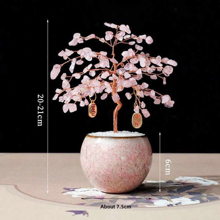 Natural Crystal Rich Tree Wealth Energy Home Decoration - BuddhaEnergyHealing