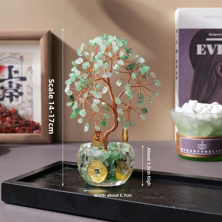 Natural Crystal Rich Tree Wealth Energy Home Decoration - BuddhaEnergyHealing