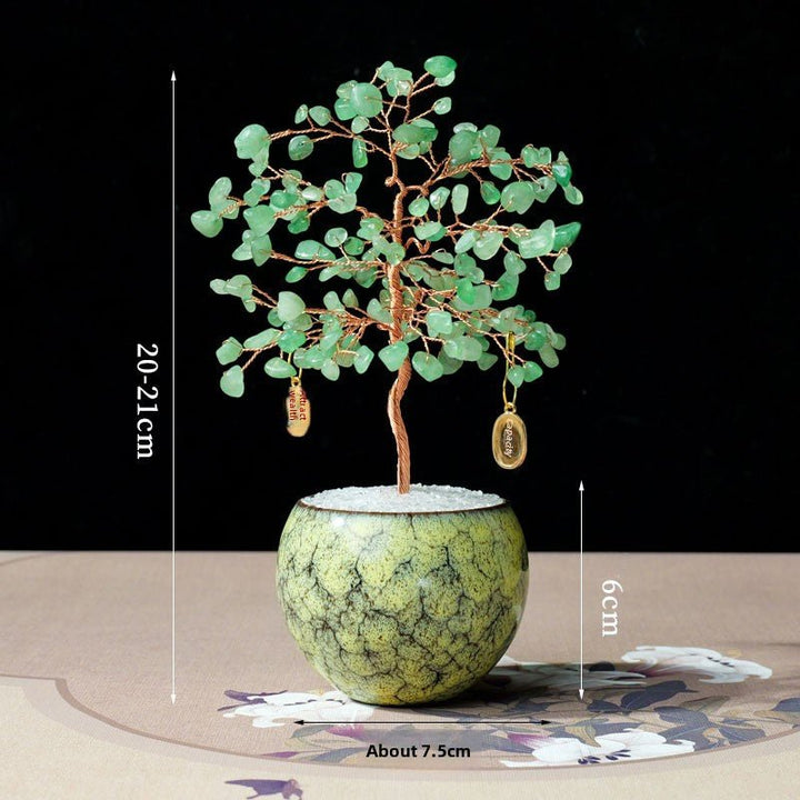 Natural Crystal Rich Tree Wealth Energy Home Decoration - BuddhaEnergyHealing