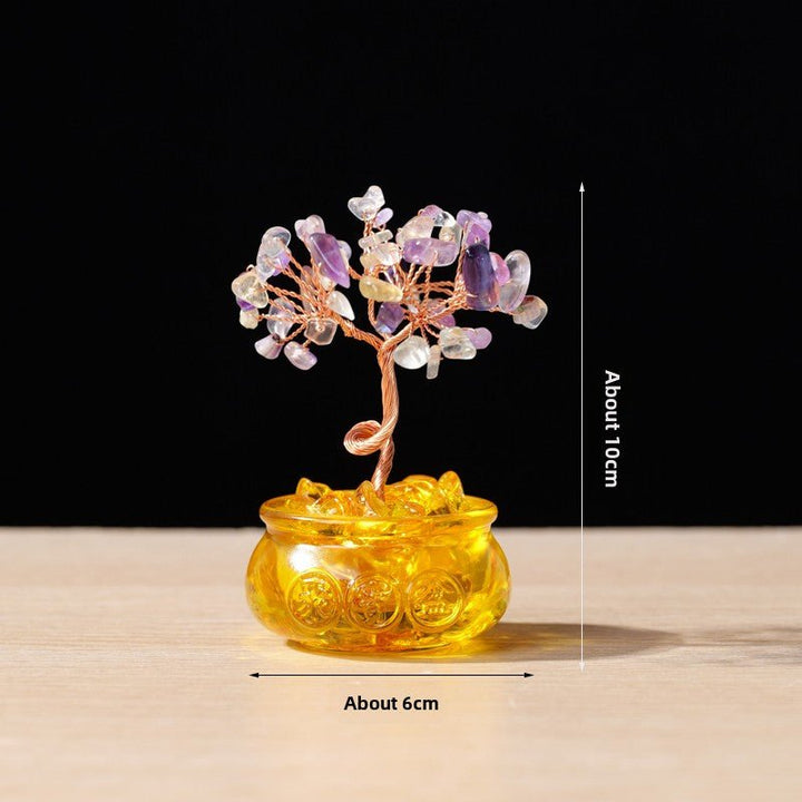 Natural Crystal Rich Tree Wealth Energy Home Decoration - BuddhaEnergyHealing