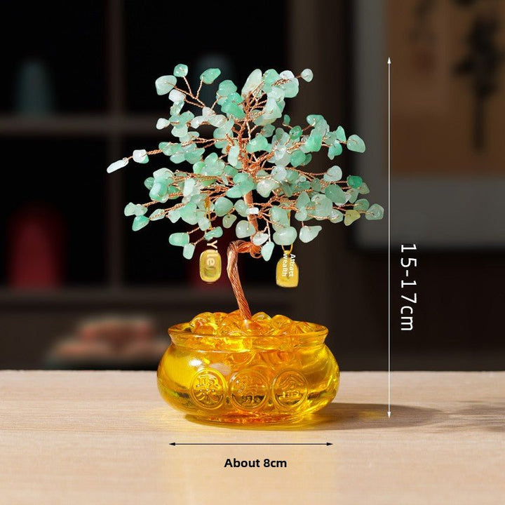 Natural Crystal Rich Tree Wealth Energy Home Decoration - BuddhaEnergyHealing