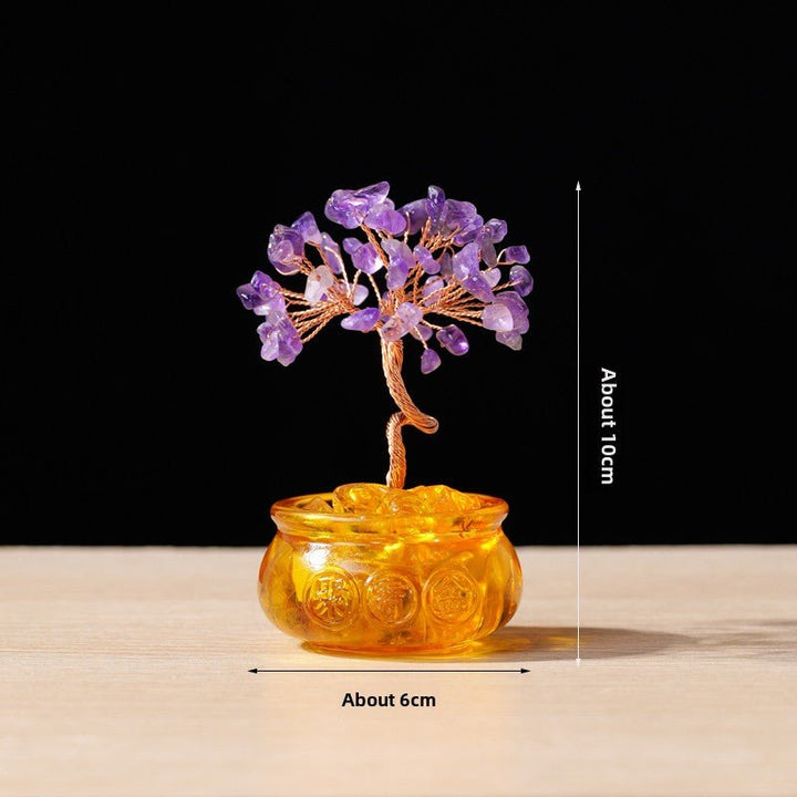 Natural Crystal Rich Tree Wealth Energy Home Decoration - BuddhaEnergyHealing