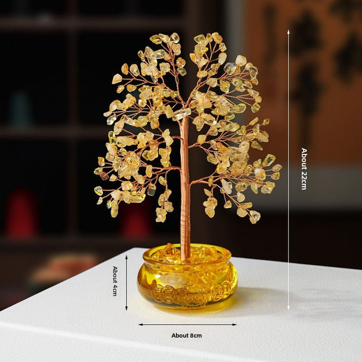 Natural Crystal Rich Tree Wealth Energy Home Decoration - BuddhaEnergyHealing