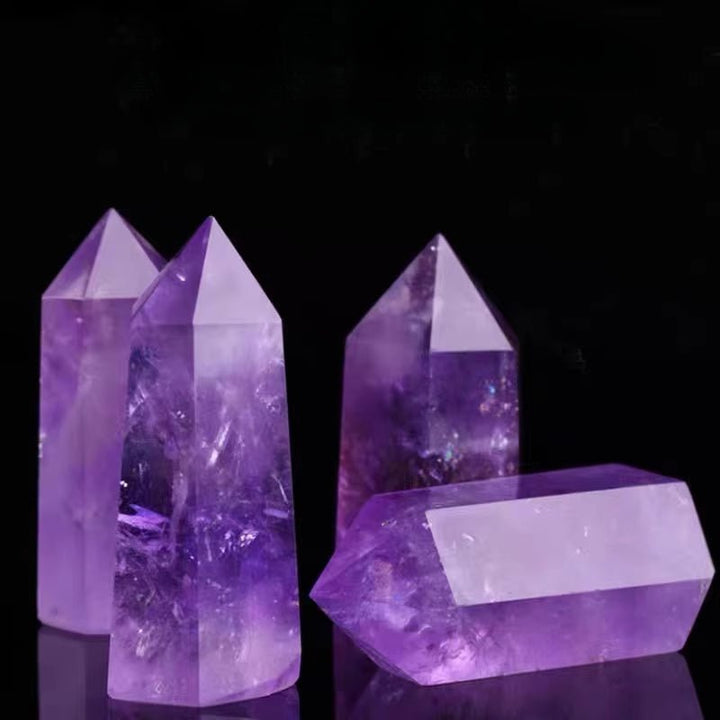 Natural Crystal Stone Amethyst Column Home Decoration - BuddhaEnergyHealing