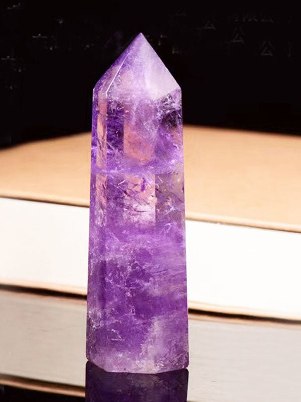 Natural Crystal Stone Amethyst Column Home Decoration - BuddhaEnergyHealing