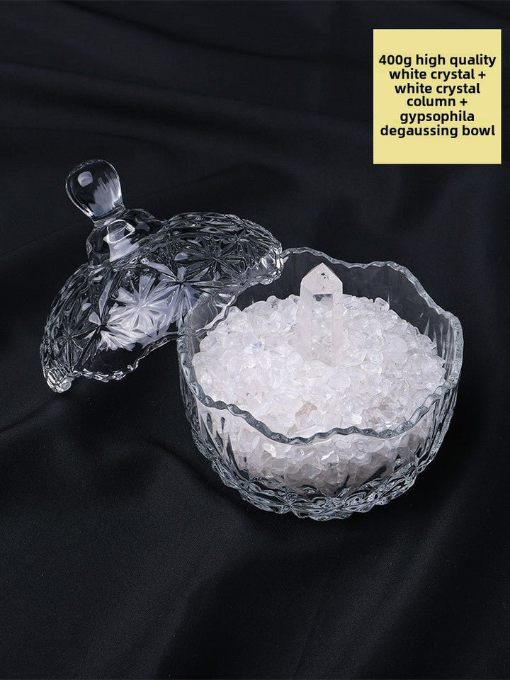 Natural Degaussing Healing Energy White Crystal Purification Crystal Bowl Degaussing Bowl - BuddhaEnergyHealing