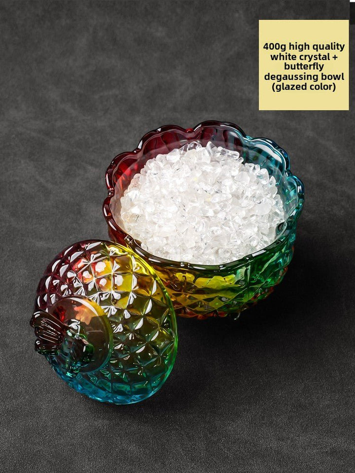 Natural Degaussing Healing Energy White Crystal Purification Crystal Bowl Degaussing Bowl - BuddhaEnergyHealing