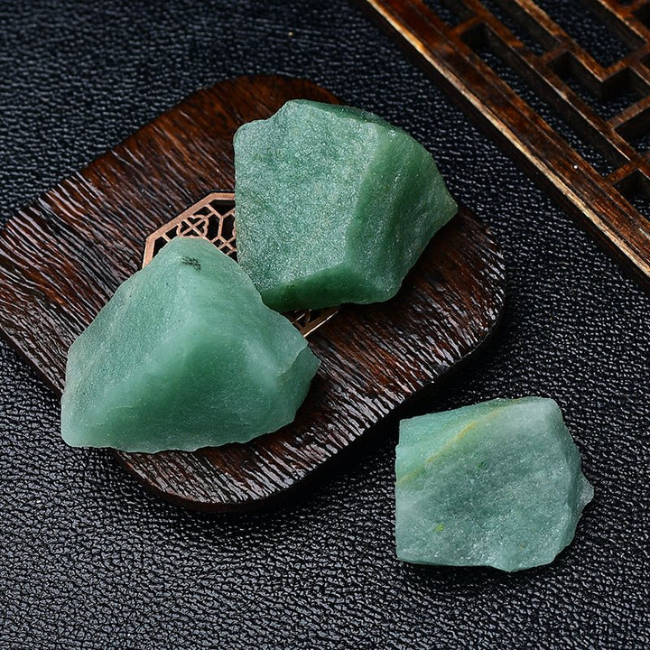 Natural Green Aventurine Rough Lucky Energy Stone Decoration - BuddhaEnergyHealing