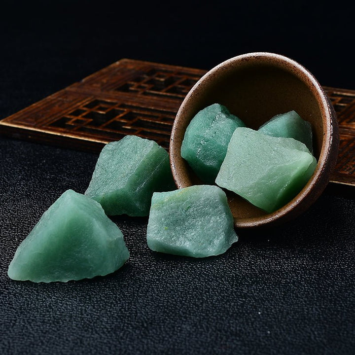 Natural Green Aventurine Rough Lucky Energy Stone Decoration - BuddhaEnergyHealing