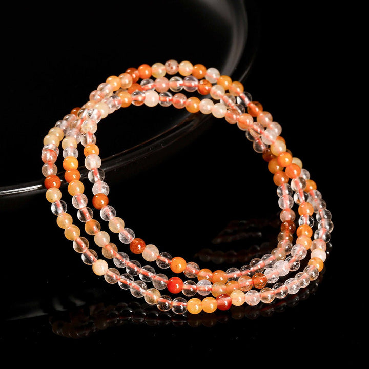 Natural Ice Transparent Color Hair Crystal Multi - loop Wealth Bracelet - BuddhaEnergyHealing